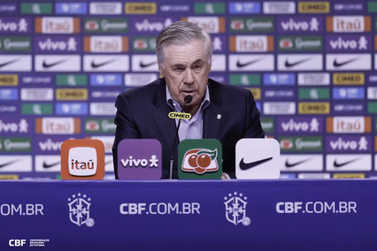 Carlo Ancelotti durante convocação da seleção brasileira (Foto: RAFAEL RIBEIRO/ CBF)