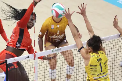 Gabi Guimarães em ação pelo Conegliano (Foto: Filippo Rubin / LVF)