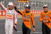Max Verstappen, Lando Norris e Oscar Piastri (Foto: Shuji Kajiyama/AP)