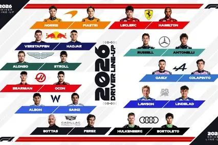 Veja como fica o grid completo para 2026 (Foto: Reprodução/ F1)