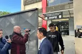 Bobadilla, do São Paulo, presta depoimento na delegacia (Foto: Bruno Giufrida)