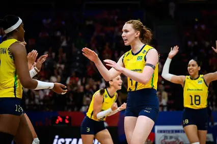 Brasil derrota Bélgica por 3 a 1 (Foto: Divulgação/World Volleyball)