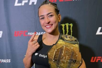 Bia Mesquita é recordista de títulos no jiu-jitsu e campeã do LFA. (Foto: Reprodução/Instagram @biamesquitajj)