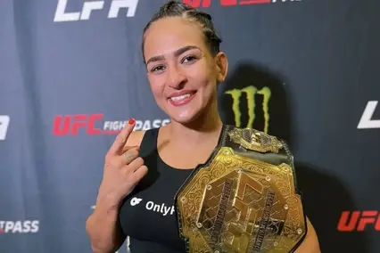 Bia Mesquita é recordista de títulos no jiu-jitsu e campeã do LFA. (Foto: Reprodução/Instagram @biamesquitajj)