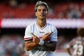 Jogador do São Paulo comemorando gol sobre o Fluminense pela Série B 2025  São Paulo busca manter a sequência de vitórias (Foto: Rubens Chiri, São Paulo FC)