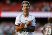 Jogador do São Paulo comemorando gol sobre o Fluminense pela Série B 2025  São Paulo busca manter a sequência de vitórias (Foto: Rubens Chiri, São Paulo FC)