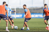 Jogadores do Bahia durante treino para partida da Sul-Americana (Foto: Rafael Rodrigues / Bahia)