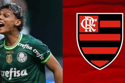 Richard Ríos (Foto: Divulgação/Palmeiras | Divulgação/Flamengo)