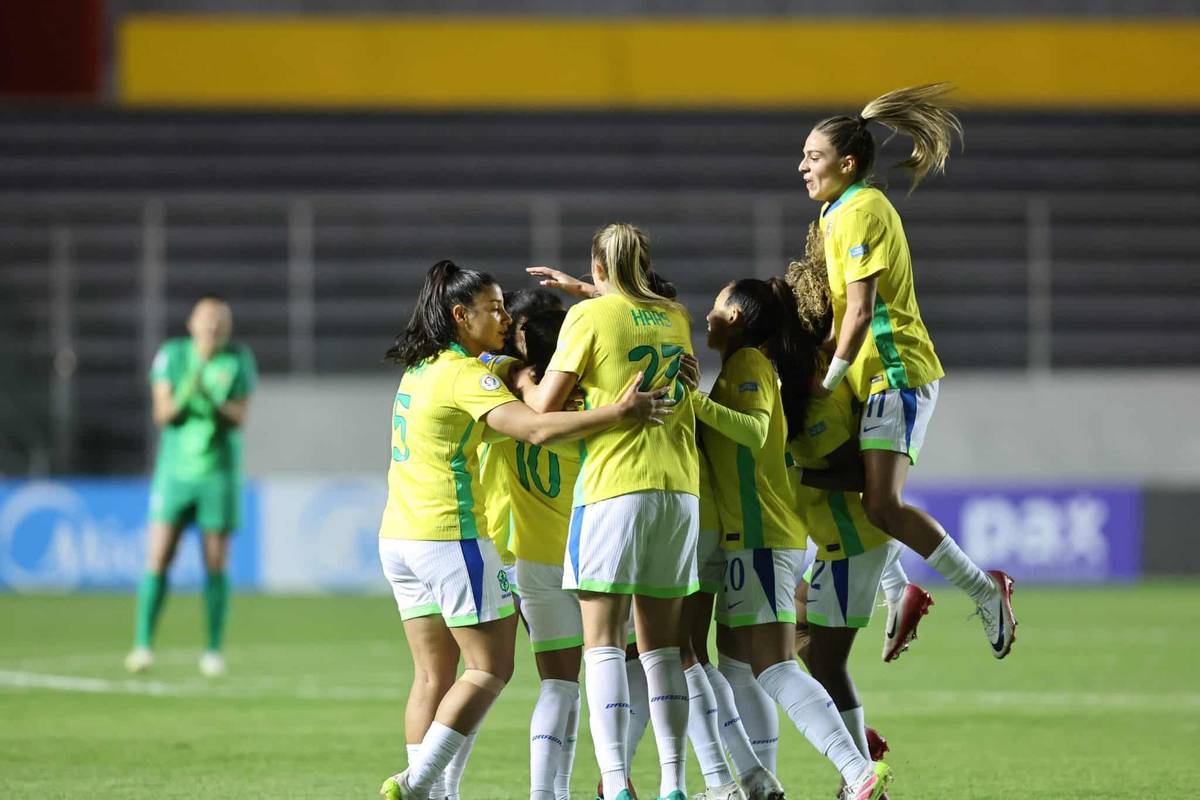 Seleção brasileira em atuação na Copa América