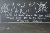 Torcedores picharam muros de sede do Corinthians (Foto: Reprodução / X)