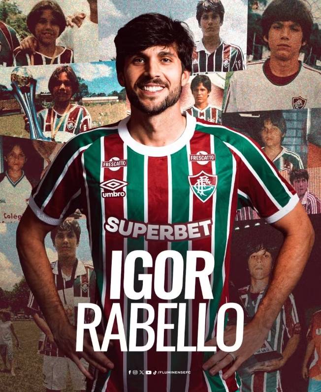 Igor Rabello com a camisa do Fluminense