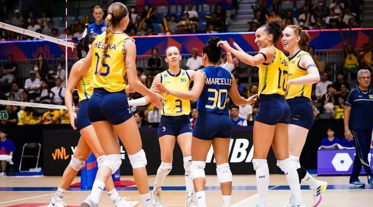 Jogadoras da Seleção Feminina de Vôlei