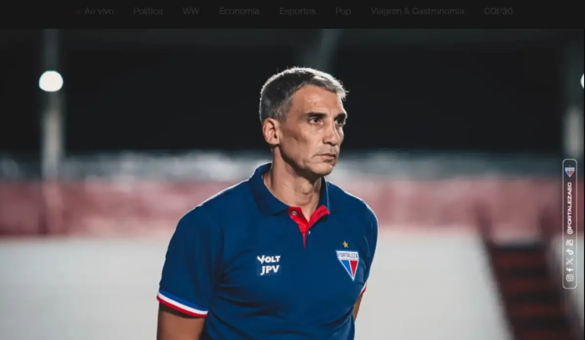 Juan Pablo Vojvoda, ex-técnico em partida do Fortaleza