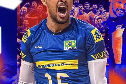 Maique - Libero da Seleção brasileira de vôlei (Foto: Reprodução X @volleyballworld)