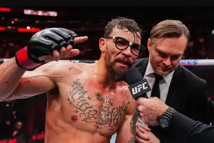 Mauricio Ruffy em entrevista após vitória no UFC. (Foto: Instagram)