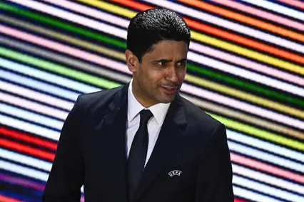 O presidente do PSG, Nasser Al-Khelaifi (Foto: Julien de Rosa / AFP)
