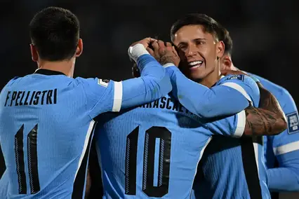 Arrascaeta foi destaque de gol do Uruguai contra o Peru (Foto: Eitan Abramovich/AFP)