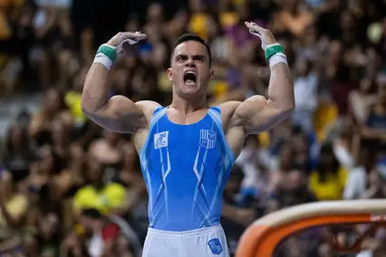 Caio Souza no Brasileiro de Ginástica 2025 (Foto: Confederação Brasileira de Ginástica CBG)