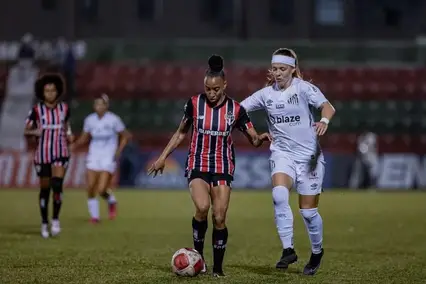 São Paulo x Santos, Paulistão Feminino (Foto: Rafael Assunção e João Loureiro/Ag. Paulistão/Centauro)